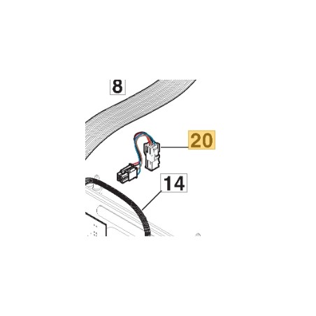 Cablaggio batteria ORIGINALE STIGA robot tagliaerba rasaerba a1500 122063031/0 | NewgardenParts.com