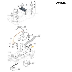 Cablaggio bobine robot tagliaerba modelli A1000 ORIGINALE STIGA 122063024/0 | NewgardenParts.com