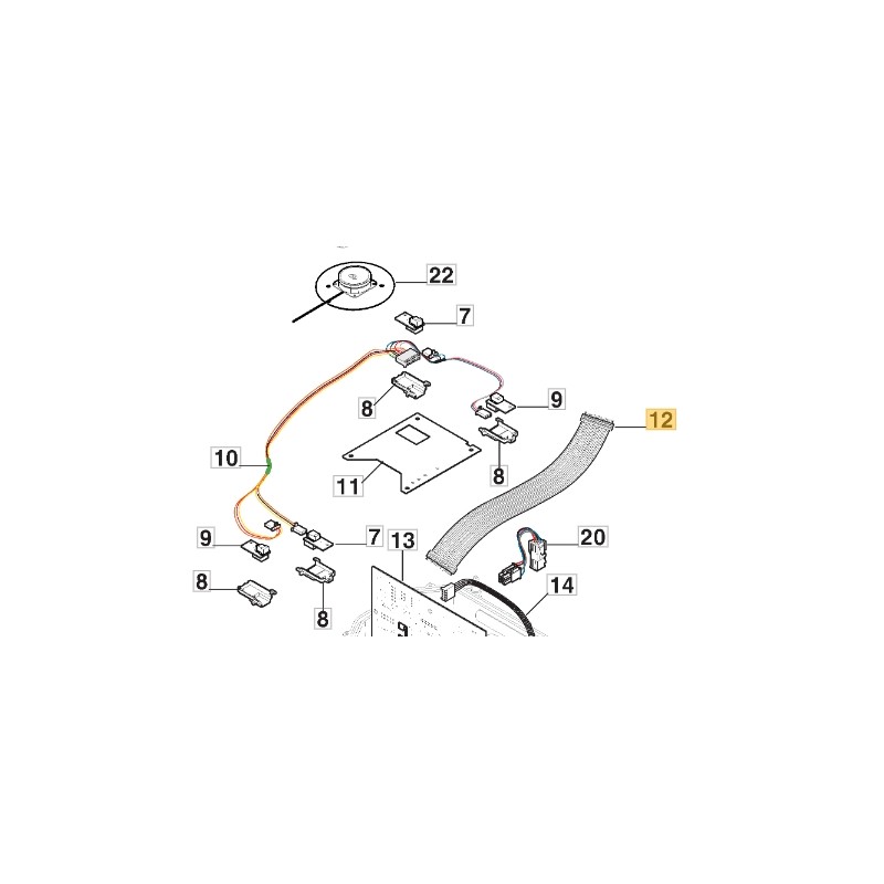 Cablaggio comunicazione logica ORIGINALE STIGA robot tagliaerba 122063027/0