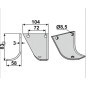 Cuchilla de corte motoazada cultivador rotativo 350-170 350-171 dx sx HAKO