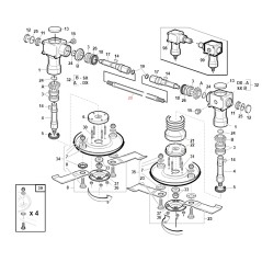 Arbre de liaison de l'unité mécanique ORIGINALE GIANNI FERRARI BFB 94014000005