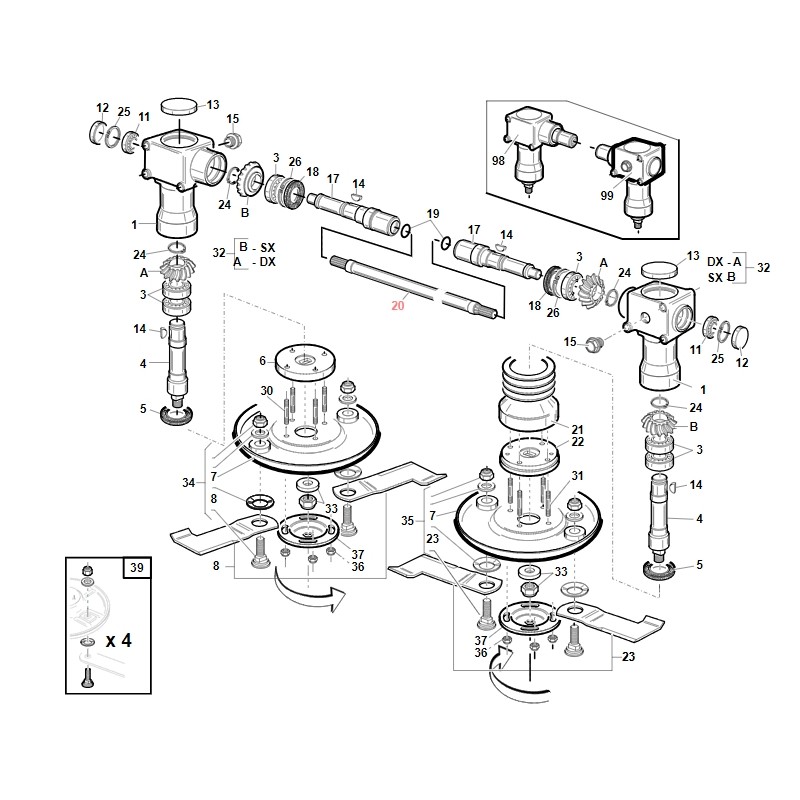 Verbindungswelle der mechanischen Einheit ORIGINAL GIANNI FERRARI BFB 94014000005