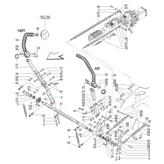 Arbre de transmission du levier droit TURBOZ ORIGINAL GIANNI FERRARI 01.40.40.0182