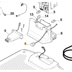 Cablaggio LED ORIGINALE STIGA robot tagliaerba rasaerba a1500 rtk 122063042/0 | NewgardenParts.com