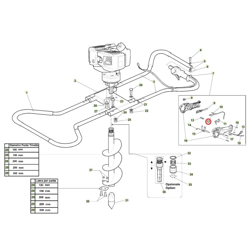 Cablaggio ORIGINALE ACTIVE trivella modelli t152 - tdu 155 021626