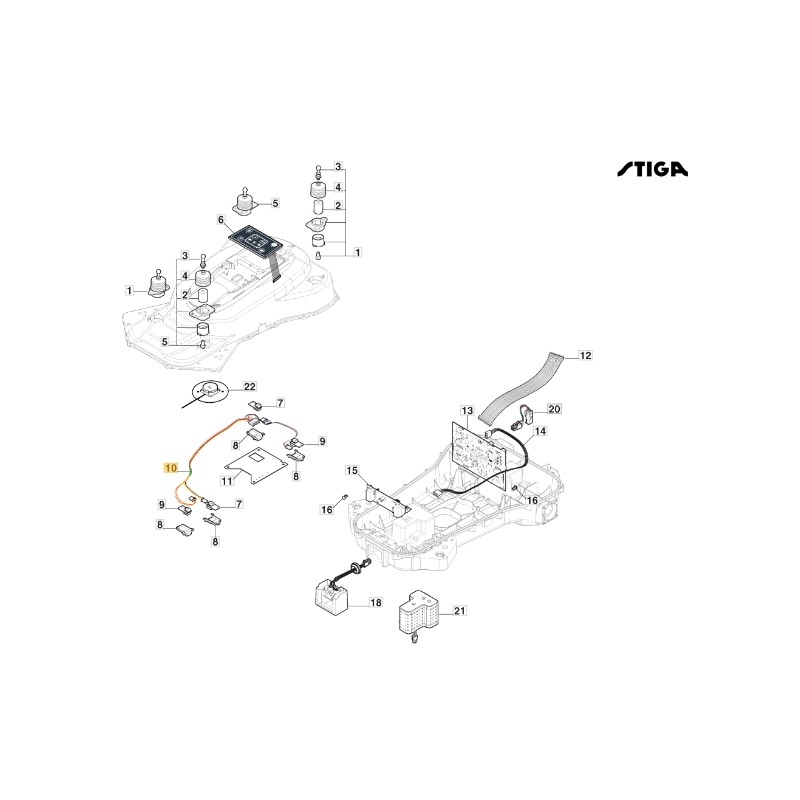 Cablaggio sensori ORIGINALE STIGA a3000 rtk robot rasaerba tagliaerba 122063049/0