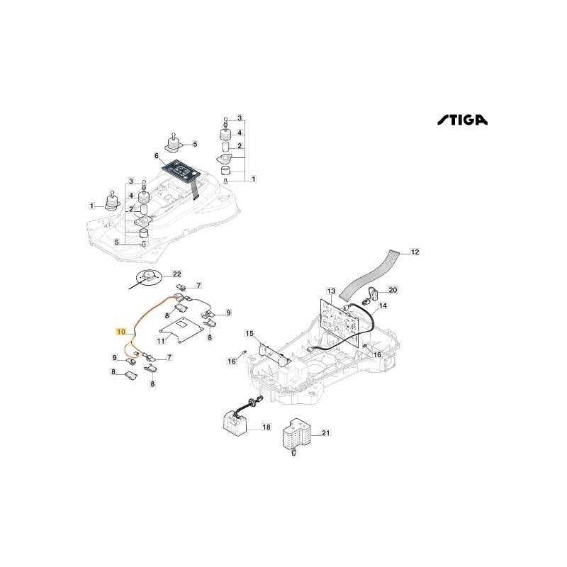 ORIGINAL STIGA a3000 rtk Roboter-Rasenmäher Sensor-Kabelbaum 122063049/0