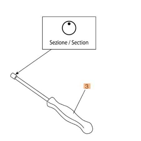 Screwdriver for carburettor adjustment ORIGINAL OLEOMAC brushcutter BCH250S | NewgardenParts.com