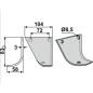 Cuchilla de corte motoazada cultivador rotativo 350-170 350-171 dx sx HAKO