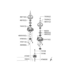 Polea media para tractor AL-KO 468116 ORIGINAL