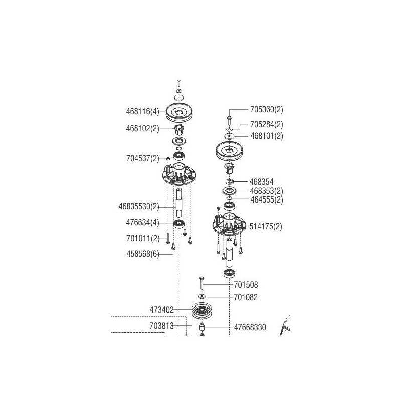 Polea media para tractor AL-KO 468116 ORIGINAL