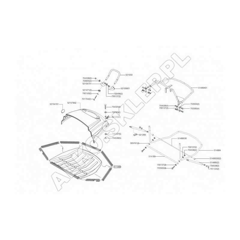 Barre de support de panier Tract. 514183 ORIGINAL AL-KO Barre de support de panier Tract. 514183 ORIGINAL AL-KO