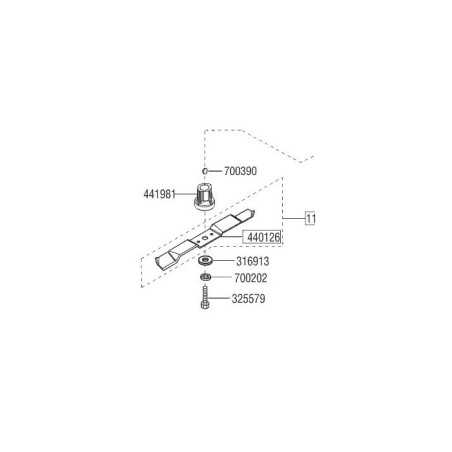 Blade Hub D.22,2 mm 46Rt 441981 ORIGINAL AL-KO | NewgardenParts.com