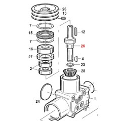 Albero corto portapuleggia doppia TURBO1 ORIGINALE GIANNI FERRARI 01.40.00.2430 | NewgardenParts.com