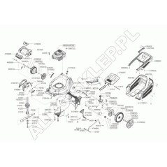 Cesto Inf.46/52 Sx Rosso (Alternativa - 455543) 455636 ORIGINALE AL-KO | NewgardenParts.com