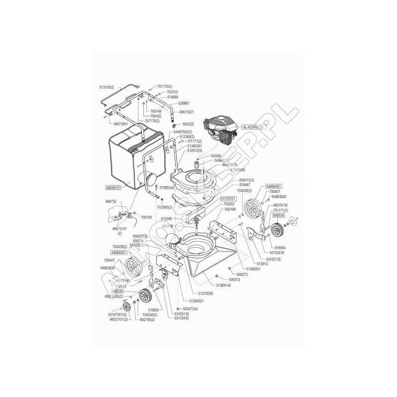 Levier de support de sac noir 46673001 ORIGINAL AL-KO