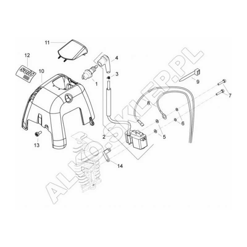 Original AL-KO Anlasserspule für 54cc Motor SL2300217
