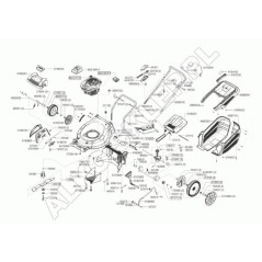 Upper Handle 46 Br Ss Rotax Silver 453838 ORIGINAL AL-KO | NewgardenParts.com