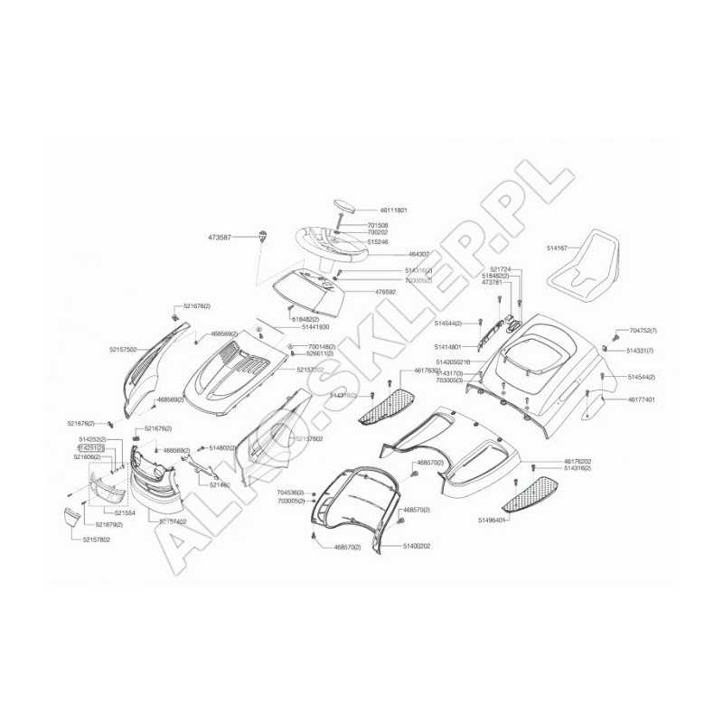 Front Bonnet Part Right 52157502 ORIGINAL AL-KO Front Bonnet Part Right 52157502 ORIGINAL AL-KO