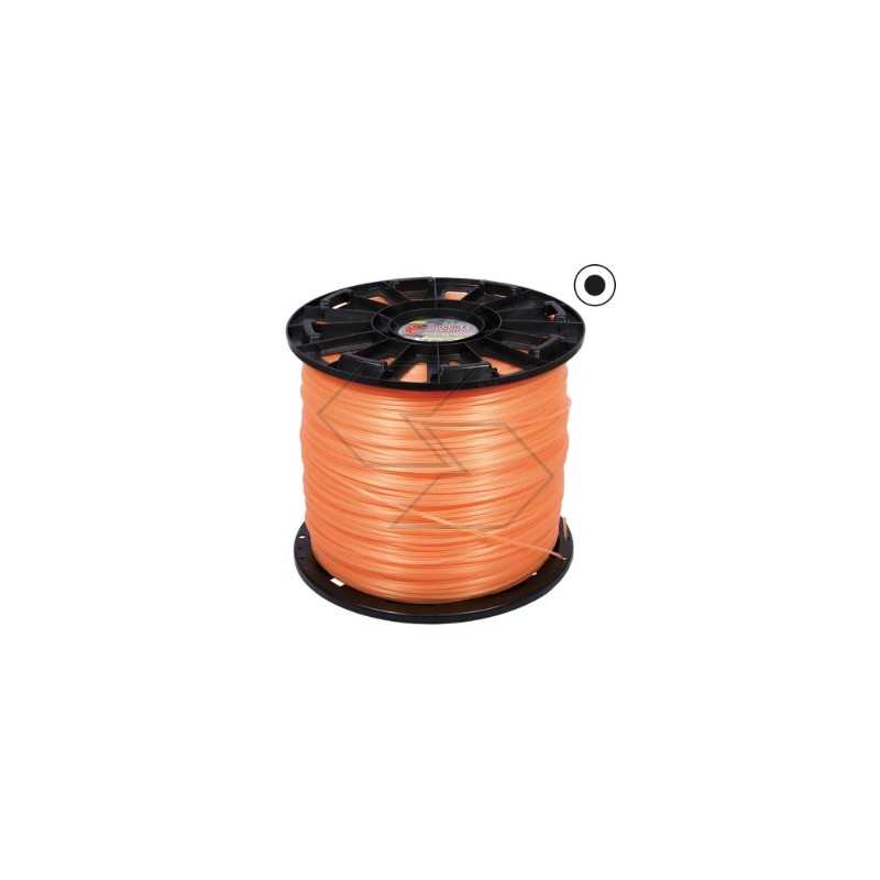 Bobina de 8KG de alambre de desbroce DUBLE STRONG redondo Ø 3,0 mm longitud 1240 m