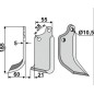 Cutter hoe blade motor cultivator 350-031 350-032 AGRIA dx sx 155 mm