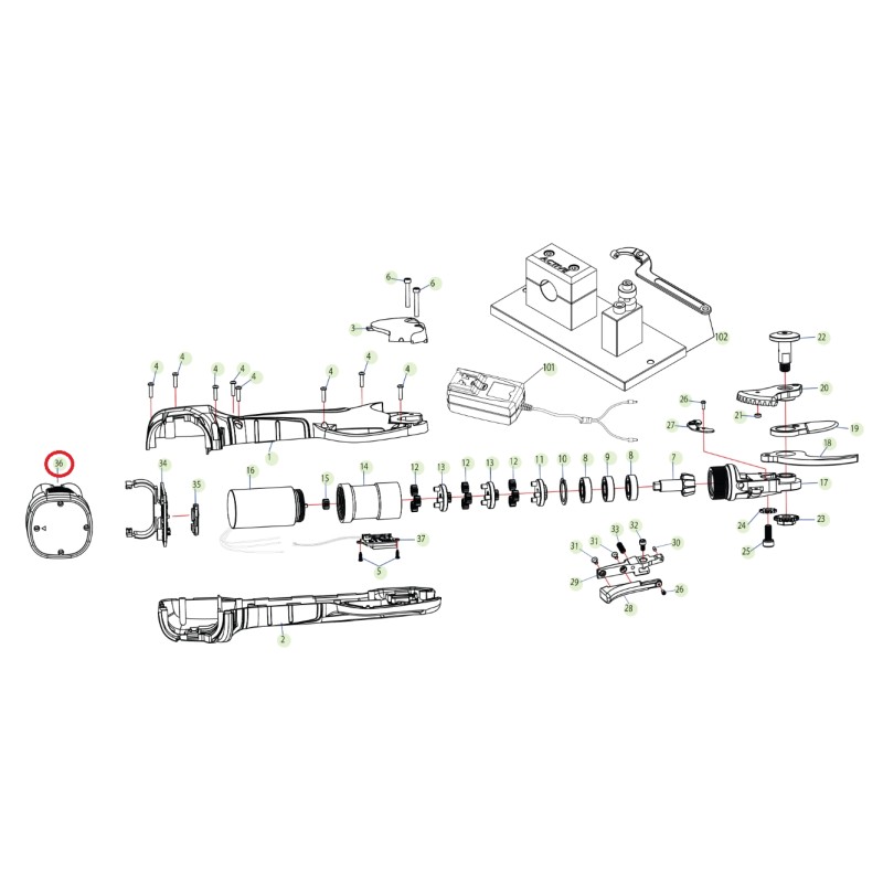 ORIGINAL ACTIVE Batería 16,8 V - 2 Ah wrap-x y tigercut 25 025469