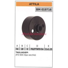 Cloche d'embrayage ATTILA taille-haie ATD 600 ancien type 019716
