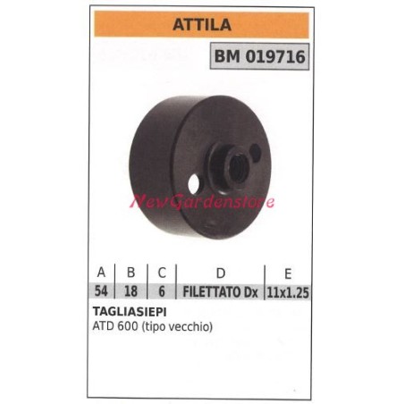 Campana frizione ATTILA tagliasiepe ATD 600 tipo vecchio 019716 | NewgardenParts.com