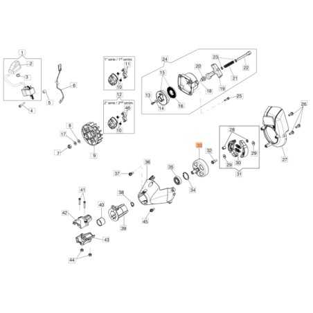 Clutch bell for brush cutter models BC270S ORIGINAL OLEOMAC 61280130AR | NewgardenParts.com