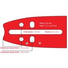 MINI BARRA PODADORA 8" 1/4 1.1MM PARA 48 MALLAS AG410824099 Compatible | NewgardenParts.com