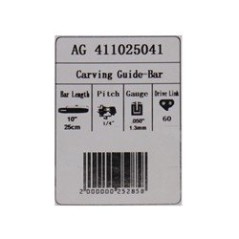 CARVING BAR 10" 1/4" 1.3MM FOR 60 LINKS AG411025041 Compatible | NewgardenParts.com