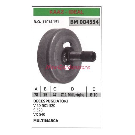 Campana frizione KAAZ decespugliatore V 50 501 520 S 520 VX 540 004554 | NewgardenParts.com