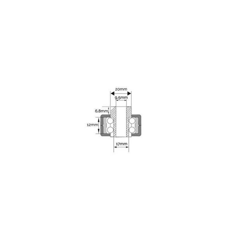 Trou d'insertion de poulie 17 mm AG2040002 Compatible