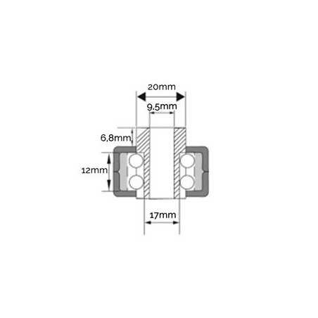 PULLEY INSERT HOLE 17MM AG2040002 Compatible | NewgardenParts.com