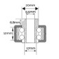 ORIFICIO DE INSERCIÓN DE POLEA 17MM AG2040002 Compatible