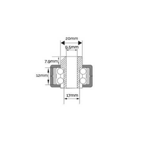 PULLEY INSERT HOLE 17MM AG2040003 Compatible | NewgardenParts.com