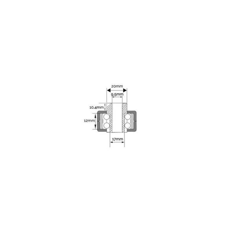 PULLEY INSERT HOLE 17MM AG2040004 Compatible