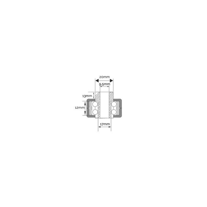 Trou d'insertion de poulie 17 mm AG2040006 Compatible