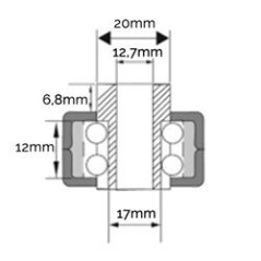 PULLEY INSERT HOLE 17MM AG2040008 Compatible | NewgardenParts.com