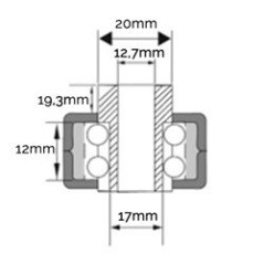 PULLEY INSERT HOLE 17MM AG2040009 Compatible | NewgardenParts.com