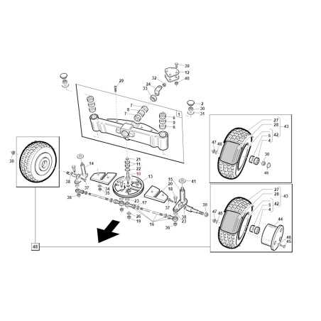 ORIGINAL GIANNI FERRARI tractor de césped eje de dirección BFB 94500000028 | NewgardenParts.com