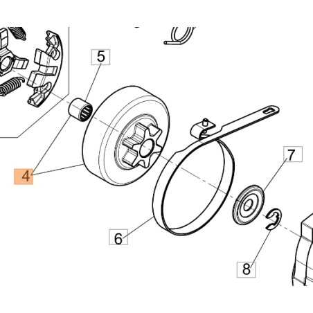 GST360 chainsaw clutch bell 50270014R OLEOMAC | NewgardenParts.com