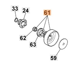 Campana frizione motosega modelli 970 971 980 981 985HD 097000207 OLEOMAC | NewgardenParts.com