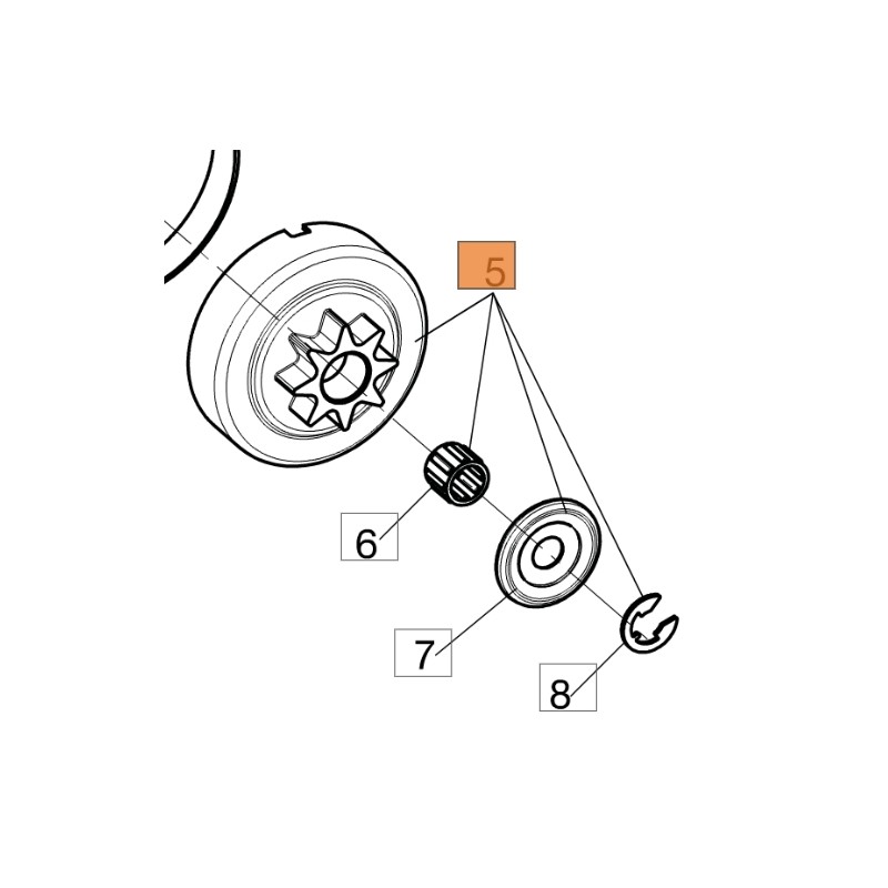 Campana frizione motosega modelli GST250 50290164A OLEOMAC