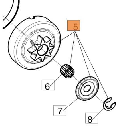 Clutch bell chainsaw models GST250 50290164A OLEOMAC | NewgardenParts.com