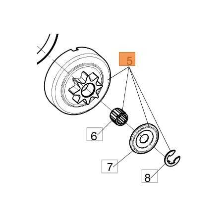 Clutch bell for chainsaw models GST250 50290187A OLEOMAC | NewgardenParts.com