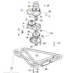 Campana frizione mototrivella modelli MTL40 MTL51 ORIGINALE EMAK 375100011AR | NewgardenParts.com