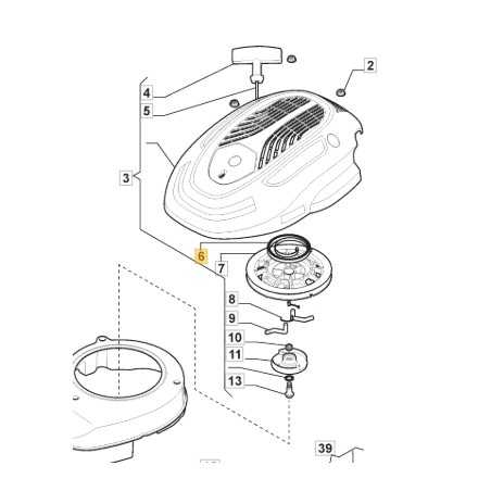 Muelle de arranque para cortacésped 125-43 AL446A AL546A ORIGINAL STIGA 118551621/0 | NewgardenParts.com
