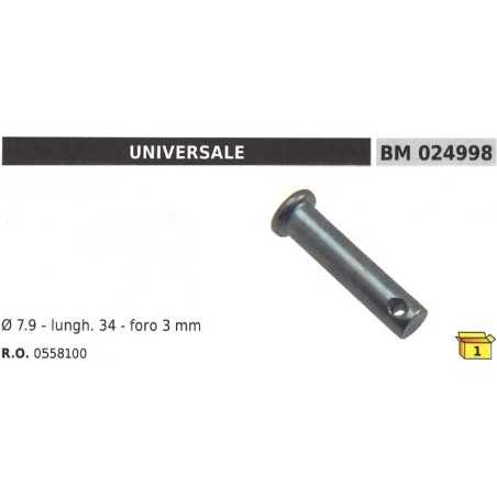 Pasador de seguridad Ø 7,9 mm L 34 mm agujero 3 mm UNIVERSAL 0558100 | NewgardenParts.com