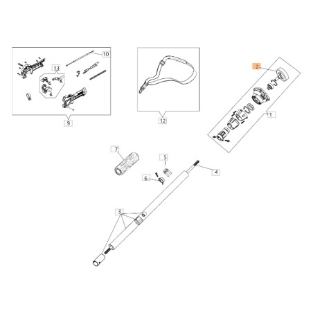 Campana frizione ORIGINALE OLEOMAC decespugliatore potatore PPH 250 BF000035R | NewgardenParts.com